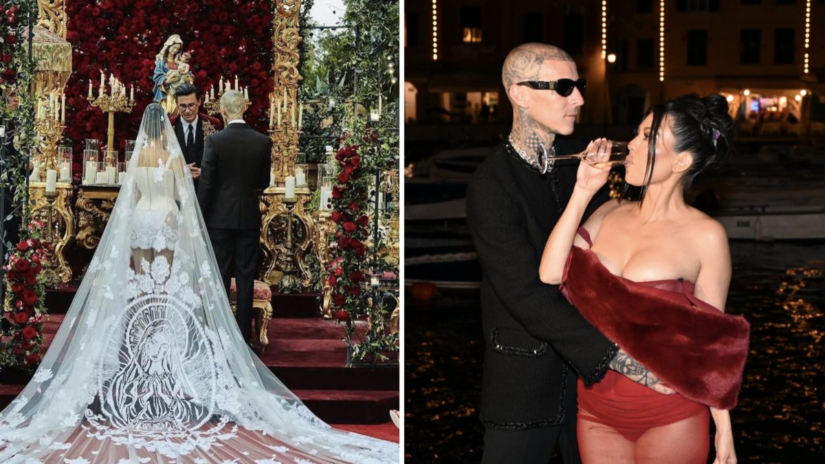 Travis Barker och Kourtney Kardashian har gift sig för tredje gången på drygt två månader